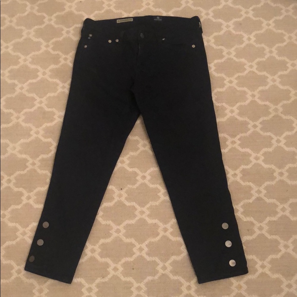 AG Adriano Goldschmied Navy Blue Capri